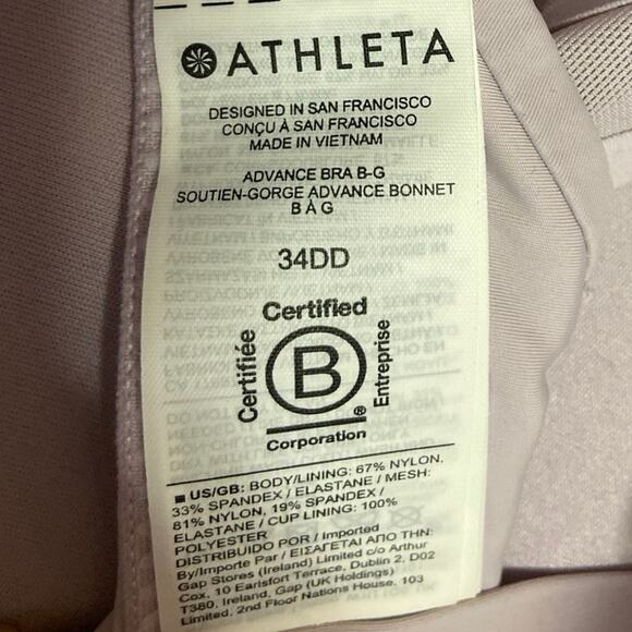 Athleta Advance Purple Pink Seamless Activewear Training Fitness Sports Bra 34DD - Picture 5 of 5
